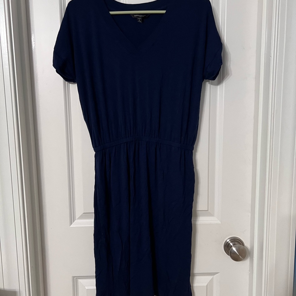 Banana Republic Blue Dolman Sleeve Midi Dress